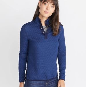 Marine Layer Blue Quilted Sweatshirt